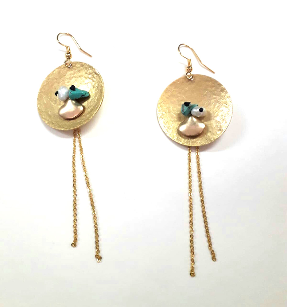 orecchini con perle e zirconi